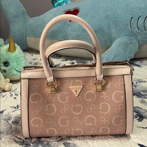 GUESS Blush Pink Satchel with Logo